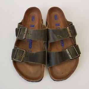 Birkenstock Arizona Jade Leather Sandals 38